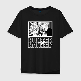 Мужская футболка хлопок Oversize с принтом Hunter x Hunter Kurapika в Новосибирске, 100% хлопок | свободный крой, круглый ворот, “спинка” длиннее передней части | anime | hunter x hunter | hunter x hunter kurapika | hxh | kurapika | manga | nen | аниме | аниме герои | курапика цепи | манга | охотник х охотник | охотник х охотник курапика