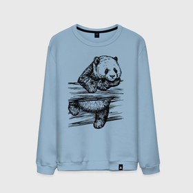 Мужской свитшот хлопок с принтом Панда лезет через забор в Курске, 100% хлопок |  | Тематика изображения на принте: bear | muzzle | panda | paws | лапы | медведь | панда