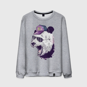 Мужской свитшот хлопок с принтом Cool panda , 100% хлопок |  | Тематика изображения на принте: bear | fangs | hype | jaw | panda | клыки | медведь | панда | пасть | хайп