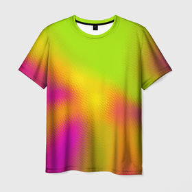 Мужская футболка 3D с принтом Голография в узоре в Новосибирске, 100% полиэфир | прямой крой, круглый вырез горловины, длина до линии бедер | абстракция | голографический | голография | радуга | цвета | цветная | цветной | цветные