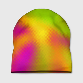 Шапка 3D с принтом Голография в узоре в Екатеринбурге, 100% полиэстер | универсальный размер, печать по всей поверхности изделия | абстракция | голографический | голография | радуга | цвета | цветная | цветной | цветные