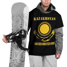 Накидка на куртку 3D с принтом KAZAKHSTAN (Казахстан) в Тюмени, 100% полиэстер |  | almaata | kazakhstan | актау | актобе | алмаата | астана | атырау | балхаш | жанаозен | жезказган | казах | казахстан | кокшетау | костанай | кызылорда | павлодар | петропавловск | рудный | семей | талдыкорган