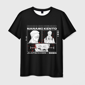Мужская футболка 3D с принтом Нанами Кенто арт в Петрозаводске, 100% полиэфир | прямой крой, круглый вырез горловины, длина до линии бедер | anime | jujutsu kaisen 0 | nanami kento | аниме | анимэ | магическая битва 0