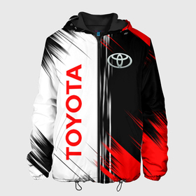 Мужская куртка 3D с принтом Toyota Sport Auto. в городе Новоалтайск, ткань верха — 100% полиэстер, подклад — флис | прямой крой, подол и капюшон оформлены резинкой с фиксаторами, два кармана без застежек по бокам, один большой потайной карман на груди. Карман на груди застегивается на липучку | auto | sport | toyota | авто | автомобиль | бренд | спорт | тойота
