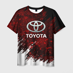 Мужская футболка 3D с принтом Toyota Вектор. в Тюмени, 100% полиэфир | прямой крой, круглый вырез горловины, длина до линии бедер | auto | sport | toyota | авто | автомобиль | бренд | спорт | тойота