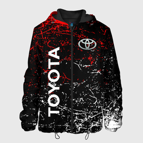 Мужская куртка 3D с принтом Toyota брызги в городе Новоалтайск, ткань верха — 100% полиэстер, подклад — флис | прямой крой, подол и капюшон оформлены резинкой с фиксаторами, два кармана без застежек по бокам, один большой потайной карман на груди. Карман на груди застегивается на липучку | auto | sport | toyota | авто | автомобиль | бренд | спорт | тойота