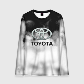 Мужской лонгслив 3D с принтом Toyota облако в Тюмени, 100% полиэстер | длинные рукава, круглый вырез горловины, полуприлегающий силуэт | auto | sport | toyota | авто | автомобиль | бренд | спорт | тойота