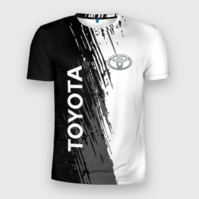 Мужская футболка 3D Slim с принтом Toyota sport вектор в Тюмени, 100% полиэстер с улучшенными характеристиками | приталенный силуэт, круглая горловина, широкие плечи, сужается к линии бедра | auto | sport | toyota | авто | автомобиль | бренд | спорт | тойота