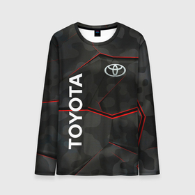 Мужской лонгслив 3D с принтом Toyota sport auto в Тюмени, 100% полиэстер | длинные рукава, круглый вырез горловины, полуприлегающий силуэт | auto | sport | toyota | авто | автомобиль | бренд | спорт | тойота