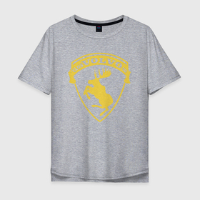 Мужская футболка хлопок Oversize с принтом VOLVO логотип жёлтый в Санкт-Петербурге, 100% хлопок | свободный крой, круглый ворот, “спинка” длиннее передней части | volvo | автомобиль | вольво | логотип | машина