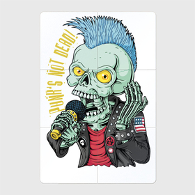 Магнитный плакат 2Х3 с принтом Punks not dead   слоган в Белгороде, Полимерный материал с магнитным слоем | 6 деталей размером 9*9 см | bones | eyes | fingers | hair | hype | jaw | microphone | motto | music | skull | slogan | teeth | глаза | девиз | зубы | кости | микрофон | пальцы | пасть | слоган | хайп | череп