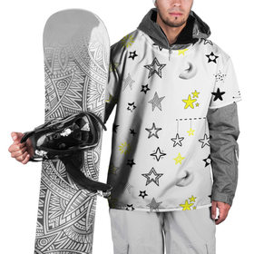 Накидка на куртку 3D с принтом Звёздная тема , 100% полиэстер |  | звезда | звездный | звездочки | звезды | здвездочка | минимализм | паттерн | рисунок | рукописный | фон