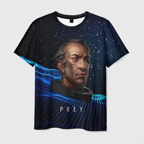 Мужская футболка 3D с принтом Prey  space game , 100% полиэфир | прямой крой, круглый вырез горловины, длина до линии бедер | horror | prey | space | космический корабль | космос | прей | прэй | страшная игра | ужастик | шутер