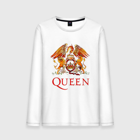 Мужской лонгслив хлопок с принтом Queen, логотип в Санкт-Петербурге, 100% хлопок |  | queen | quen | rock | брайан мэи | группа queen | группа квин | джон дикон | квин | королева | король | роджер тейлор | рок | фредди меркьюри