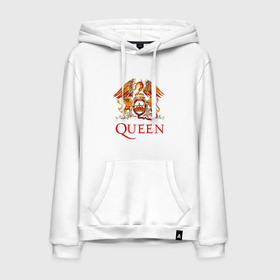 Мужская толстовка хлопок с принтом Queen, логотип в Санкт-Петербурге, френч-терри, мягкий теплый начес внутри (100% хлопок) | карман-кенгуру, эластичные манжеты и нижняя кромка, капюшон с подкладом и шнурком | queen | quen | rock | брайан мэи | группа queen | группа квин | джон дикон | квин | королева | король | роджер тейлор | рок | фредди меркьюри