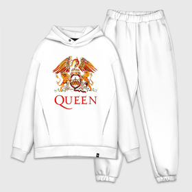 Мужской костюм хлопок OVERSIZE с принтом Queen, логотип в Санкт-Петербурге,  |  | queen | quen | rock | брайан мэи | группа queen | группа квин | джон дикон | квин | королева | король | роджер тейлор | рок | фредди меркьюри