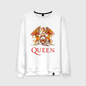Мужской свитшот хлопок с принтом Queen, логотип в Санкт-Петербурге, 100% хлопок |  | queen | quen | rock | брайан мэи | группа queen | группа квин | джон дикон | квин | королева | король | роджер тейлор | рок | фредди меркьюри