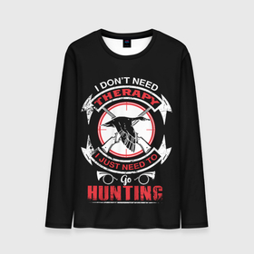 Мужской лонгслив 3D с принтом HUNTER (Охотник) в Екатеринбурге, 100% полиэстер | длинные рукава, круглый вырез горловины, полуприлегающий силуэт | hunter | hunting | армия | выживание | выстрел | дичь | егерь | звери | камуфляж | капканы | лес | лесник | мужики | оружие | охота | охота и рыбалка | охота на волка | охота на зайца | охота на кабана