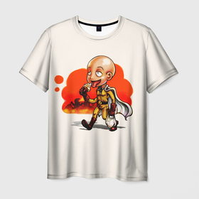 Мужская футболка 3D с принтом One Punch Man. Сайтама в Новосибирске, 100% полиэфир | прямой крой, круглый вырез горловины, длина до линии бедер | one | one punch man | onepunch man | saitama | аниме | анимэ | ван панч мен | ванпанчмен | комикс | манга | сайтама