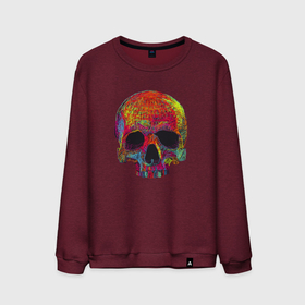 Мужской свитшот хлопок с принтом Cool color skull , 100% хлопок |  | color | hype | neon | skull | неон | хайп | цвет | череп