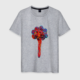 Мужская футболка хлопок с принтом Яркий цветок арт в Кировске, 100% хлопок | прямой крой, круглый вырез горловины, длина до линии бедер, слегка спущенное плечо. | детский | летнее настроение | нарисованный | праздник | цветок