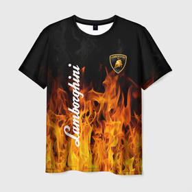 Мужская футболка 3D с принтом Lamborghini пламя огня , 100% полиэфир | прямой крой, круглый вырез горловины, длина до линии бедер | auto | lamborghini | sport | авто | автомобиль | автомобильные | бренд | ламборгини | ламборджини | марка | машины | спорт