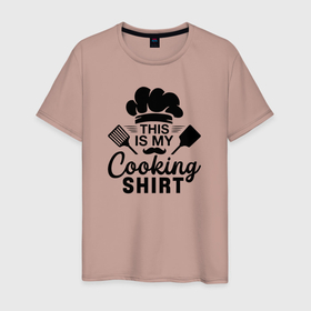 Мужская футболка хлопок с принтом Моя кулинарная футболка в Санкт-Петербурге, 100% хлопок | прямой крой, круглый вырез горловины, длина до линии бедер, слегка спущенное плечо. | cook | kitchener | кашевар | кок | кулинар | кухарка | повар | повара | повариха | шеф