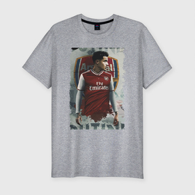 Мужская футболка хлопок Slim с принтом Arsenal, England , 92% хлопок, 8% лайкра | приталенный силуэт, круглый вырез ворота, длина до линии бедра, короткий рукав | arsenal | club | england | forward | англия | арсенал | клуб | форвард
