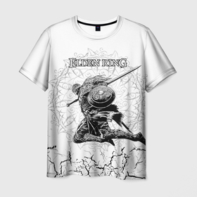 Мужская футболка 3D с принтом Elden Ring Tarnished в Петрозаводске, 100% полиэфир | прямой крой, круглый вырез горловины, длина до линии бедер | elden | ring | tarnished | yggdrasil | потускневший | ринг | элден