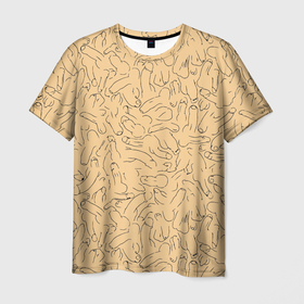 Мужская футболка 3D с принтом Утреннее наваждение , 100% полиэфир | прямой крой, круглый вырез горловины, длина до линии бедер | Тематика изображения на принте: любовь | утреннее наваждение | фаллосы