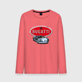 Мужской лонгслив хлопок с принтом Bugatti   этим всё сказано в Петрозаводске, 100% хлопок |  | bugatti | car | italy | prestige | автомобиль | бугатти | италия | престиж