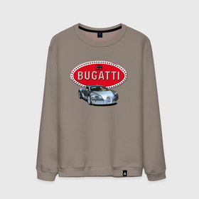 Мужской свитшот хлопок с принтом Bugatti   этим всё сказано , 100% хлопок |  | bugatti | car | italy | prestige | автомобиль | бугатти | италия | престиж