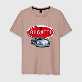 Мужская футболка хлопок с принтом Bugatti   этим всё сказано в Санкт-Петербурге, 100% хлопок | прямой крой, круглый вырез горловины, длина до линии бедер, слегка спущенное плечо. | Тематика изображения на принте: bugatti | car | italy | prestige | автомобиль | бугатти | италия | престиж