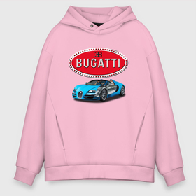 Мужское худи Oversize хлопок с принтом Bugatti, Italy в Новосибирске, френч-терри — 70% хлопок, 30% полиэстер. Мягкий теплый начес внутри —100% хлопок | боковые карманы, эластичные манжеты и нижняя кромка, капюшон на магнитной кнопке | bugatti | car | italy | motorsport | prestige | racing | автомобиль | автоспорт | бугатти | гонка | италия | престиж