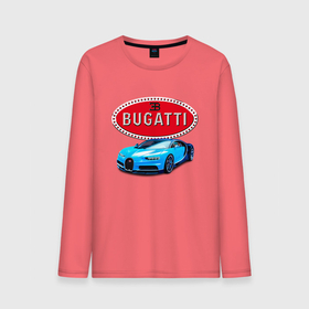 Мужской лонгслив хлопок с принтом Bugatti   motorsport в Новосибирске, 100% хлопок |  | bugatti | car | italy | motorsport | prestige | racing | автомобиль | автоспорт | бугатти | гонка | италия | престиж