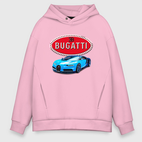 Мужское худи Oversize хлопок с принтом Bugatti   motorsport в Новосибирске, френч-терри — 70% хлопок, 30% полиэстер. Мягкий теплый начес внутри —100% хлопок | боковые карманы, эластичные манжеты и нижняя кромка, капюшон на магнитной кнопке | bugatti | car | italy | motorsport | prestige | racing | автомобиль | автоспорт | бугатти | гонка | италия | престиж