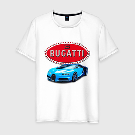 Мужская футболка хлопок с принтом Bugatti   motorsport в Петрозаводске, 100% хлопок | прямой крой, круглый вырез горловины, длина до линии бедер, слегка спущенное плечо. | bugatti | car | italy | motorsport | prestige | racing | автомобиль | автоспорт | бугатти | гонка | италия | престиж