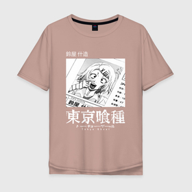 Мужская футболка хлопок Oversize с принтом Токийский Гуль Джузо в Кировске, 100% хлопок | свободный крой, круглый ворот, “спинка” длиннее передней части | anime | juuzou suzuya | juzo suzuya | manga | tokyo ghoul | аниме | аниме герои | анкета джузо | джузо сузуя | манга | токийский гуль | токийский гуль джузо | ужасы