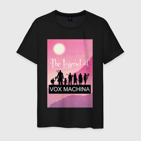 Мужская футболка хлопок с принтом Vox Machina в Новосибирске, 100% хлопок | прямой крой, круглый вырез горловины, длина до линии бедер, слегка спущенное плечо. | the legend of vox machina | vox | vox machina | анимэ | вокс | имон | легенда вокс машин | мульсериал | уайтстоун | экзандрия