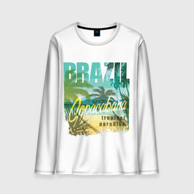 Мужской лонгслив 3D с принтом Тропический Рай Бразилии , 100% полиэстер | длинные рукава, круглый вырез горловины, полуприлегающий силуэт | Тематика изображения на принте: beach | brazil | coconut | coconuts | hawaii | latinos | palm | recreation | rio de janeiro | sand | sea | south america | surfing | tropics | vacation | бали | бразилия | калифорния | кокосы | латинос | майами | море | отдых | отпуск | пальмы | песок | п