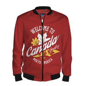 Мужской бомбер 3D с принтом Канада (Canada) в Петрозаводске, 100% полиэстер | застегивается на молнию, по бокам два кармана без застежек, по низу бомбера и на воротнике - эластичная резинка | Тематика изображения на принте: calgary | canada | cold | hockey | maple leaf | montreal | north america | ottawa | toronto | vancouver | winter | ванкувер | зима | калгари | канада | кленовый лист | монреаль | оттава | северная америка | страна | торонто | хоккей | холод
