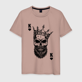 Мужская футболка хлопок с принтом Её король | Колода карт | Тату король в Белгороде, 100% хлопок | прямой крой, круглый вырез горловины, длина до линии бедер, слегка спущенное плечо. | 