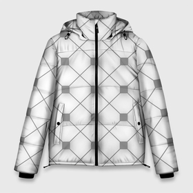 Мужская зимняя куртка 3D с принтом Геометрия квадрат в Белгороде, верх — 100% полиэстер; подкладка — 100% полиэстер; утеплитель — 100% полиэстер | длина ниже бедра, свободный силуэт Оверсайз. Есть воротник-стойка, отстегивающийся капюшон и ветрозащитная планка. 

Боковые карманы с листочкой на кнопках и внутренний карман на молнии. | абстракция | геометрический узор | геометрия | квадраты | сепые квадраты