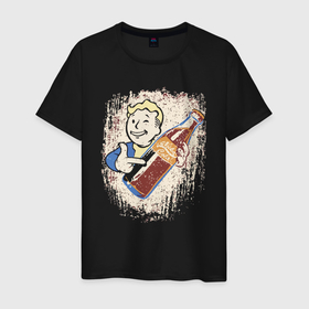 Мужская футболка хлопок с принтом Nuka Cola, Fallout в Екатеринбурге, 100% хлопок | прямой крой, круглый вырез горловины, длина до линии бедер, слегка спущенное плечо. | bottle | dude | fallout | hype | videogame | бутылка | видеоигра | хайп | чувак