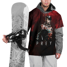 Накидка на куртку 3D с принтом Prey Dark red , 100% полиэстер |  | horror | prey | space | космический корабль | космос | прей | прэй | страшная игра | ужастик | шутер