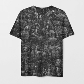 Мужская футболка 3D с принтом Elysium art в Санкт-Петербурге, 100% полиэфир | прямой крой, круглый вырез горловины, длина до линии бедер | disco elysium | game | диско элизиум | игра | компьютерная игра | чёрно белая