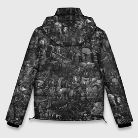 Мужская зимняя куртка 3D с принтом Elysium art в Новосибирске, верх — 100% полиэстер; подкладка — 100% полиэстер; утеплитель — 100% полиэстер | длина ниже бедра, свободный силуэт Оверсайз. Есть воротник-стойка, отстегивающийся капюшон и ветрозащитная планка. 

Боковые карманы с листочкой на кнопках и внутренний карман на молнии. | disco elysium | game | диско элизиум | игра | компьютерная игра | чёрно белая