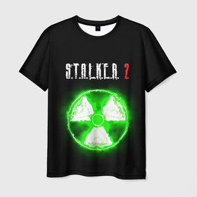 Мужская футболка 3D с принтом S.T.A.L.K.E.R. НЕОН в Екатеринбурге, 100% полиэфир | прямой крой, круглый вырез горловины, длина до линии бедер | Тематика изображения на принте: stalker | игра | неон | ожидание | премьера | шутер