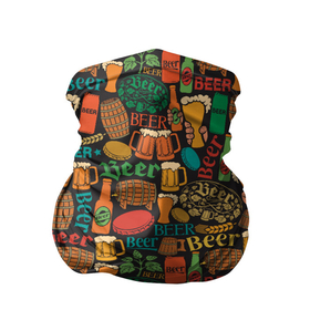 Бандана-труба 3D с принтом Пиво (Beer) в Новосибирске, 100% полиэстер, ткань с особыми свойствами — Activecool | плотность 150‒180 г/м2; хорошо тянется, но сохраняет форму | a | bar | beer | craft beer | алкаш | балтика | бар | бармен | бокал | бутылка | жигулёвское | закуска | кабак | кафе | кружка | официант | паб
