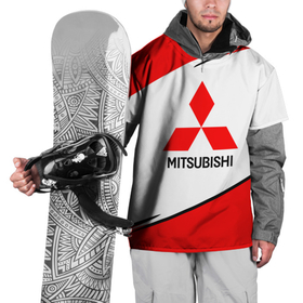 Накидка на куртку 3D с принтом Mitsubishi Logo Geometry. в Екатеринбурге, 100% полиэстер |  | auto | mitsubishi | sport | авто | машины | митсубиси | митсубиши | спорт